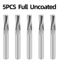 Threaded Milling Cutter Set With Single Tooth CNC End Mills Pro Grade For Aluminum Threading Three Full Threads 5 Pieces M3.5x0.6, 5PCS full uncoated