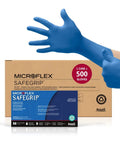SafeGrip SG375 Extra Thick Disposable Latex Gloves With Textured Fingertips For Automotive And Life Sciences For Food Handling Blue Small Single Use Case Of 500