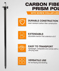Carbon Fiber GPS Pole Adjustable Telescopic Prism Pole Extends Up To 8.2 Feet For Precise Positioning And Land Surveying poster