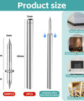 Product displaying Dual Direction Skirting Nails for Baseboards with Included Sleeve Tool for precise installation