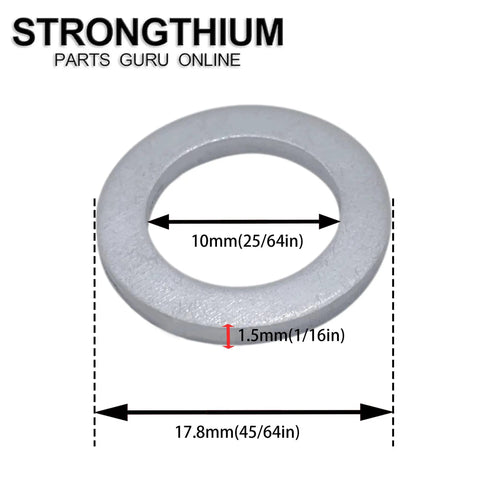 Beefed Up Crank Case Side Cover Gasket Oil Seal Kit crush washer dimensions 17.8mm x 10mm x 1.5mm for Predator 212 GX Engines