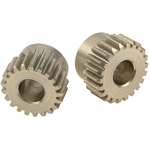Close-up of 7075 Aluminum 48DP 5mm Pinion Gear Set With 20T 21T 22T 23T 24T Fits 5mm Shaft For One Tenth Scale RC Cars