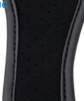 Close-up of Pro Mirrorless Camera Hand Grip Strap With Arca Type Plate, showing detailed stitching and perforated leather material.