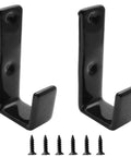 Tough As Nails 2 Pack Bunk Bed Ladder Hook Brackets Heavy Duty Black Iron J Clips With Smooth Finish Rock Solid Grip and screws.