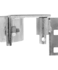 Heavy Duty Galvanized Steel Rolling Gate Hardware Kit latching mechanism with bracket for sliding gates installation.