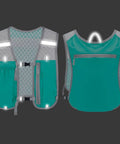 Front and back view of Run Ready Hydration Vest Lightweight Running Backpack With Adjustable Water Bag And Multiple Pockets Waterproof Gear