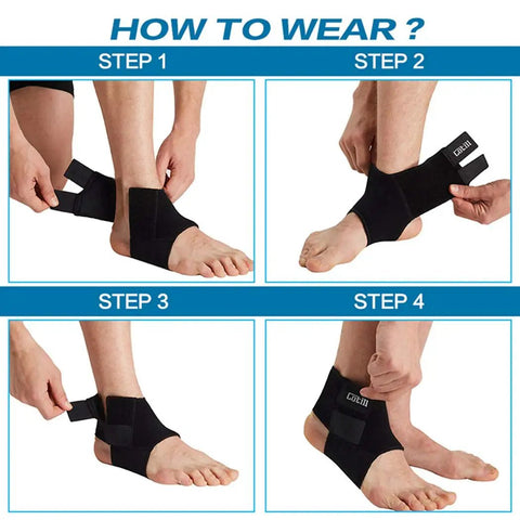How to wear Double Strap Ankle Support For Men And Women Breathable Neoprene Ankle Brace With Adjustable Straps step-by-step guide
