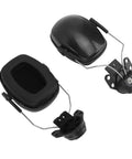 Top Tier Hard Hat Ear Muffs With Heavy Duty Cushioning Breathable Seals Designed To Kick Back Excess Site Noise Built Tough For Oil Crew And Construction Workers Super Comfy For All Day Use 2 Pack black over-ear hearing protectors with foam-lined cups and clip mounts.