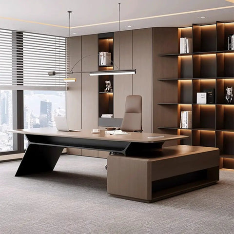 Top Tier Executive Computer Desk For Modern Home Office Workstation Featuring Rock Solid Build And Sleek Smooth Surface game changer setup with ample workspace.