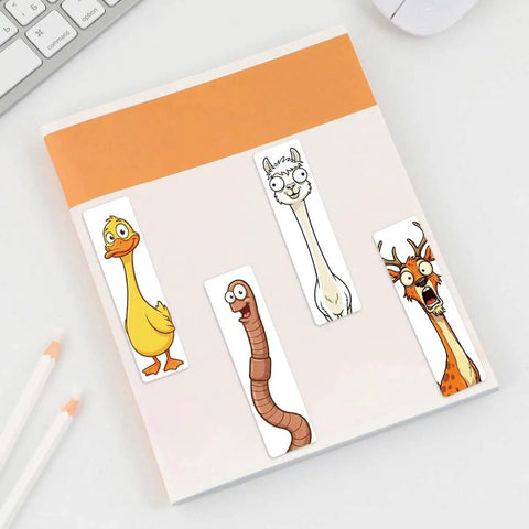 30 Cute Animal Bookmarks Set With Funny Cartoon Page Markers For Reading Fun For Kids And Bookworms 5.9x1.6 Inch