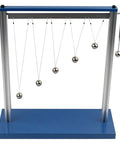 Hands On Forced Vibration And Resonance Demonstrator For Physics Lab With Physical Pendulum Balls, Bracket Mounted, Five Steel Pendulums