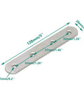 4 Pack Flat Wood Mending Plates Stainless Steel Straight Brackets 130mm 5 Inch Length Four Screw Holes with dimensions shown