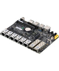 Intel Core i3-10110U Mini PC With Dual 10G SFP Plus And Six 2.5GBE LAN Ports circuit board with multiple network ports.
