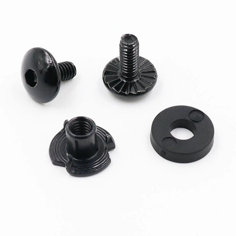 Hardcore Black Eight Thirty Two Gun Holster Screws And Rock Solid T Nuts Fastener Kit With Hex Driver For Kydex Plates And Leather Sheath No Fuss Install, black screws and T nuts set