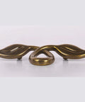 4 Pack Vintage Style Leaf Drawer Pulls for Dresser and Cabinet Hardware Antique Bronze Finish With Black And White 50 Mm Center To Center Holes Includes 25 Mm And 45 Mm Screws Zinc Alloy Durable Knob Handles front view