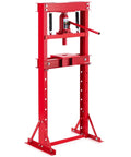 Beefy 12 Ton H Frame Shop Hydraulic Press With Adjustable Worktable And Steel Plates For Bearing Removal, Metal Bending