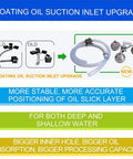 Floating oil suction inlet upgrade for CNC machines, clear hose design, enhances oil slick layer positioning, stable and efficient.