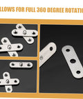 Hidden Door Hinge Kit From Mipcase With 10 Concealed 360 Degree Pivot Hinges for secret doors in stainless steel