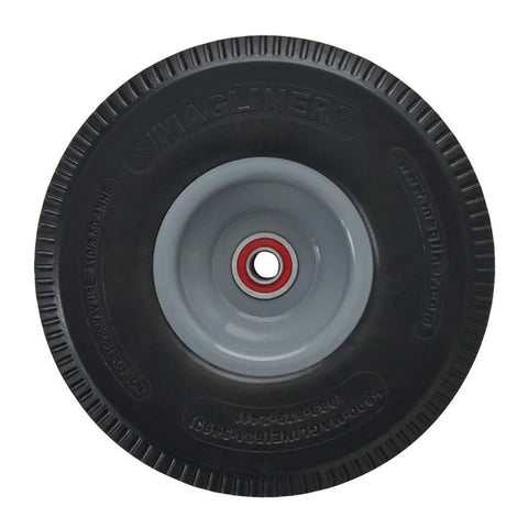 10in microcell foam wheel of Heavy Duty Aluminum Hand Truck With Vertical Loop Handle, 18x9 Extruded Nose Plate, 500 Lb Capacity