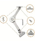 Two Pack Hydraulic No Slam Soft Close Cabinet Hinges with screws and installation parts
