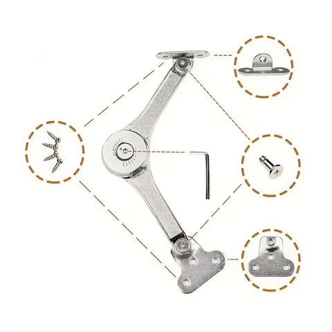 Two Pack Hydraulic No Slam Soft Close Cabinet Hinges with screws and installation parts