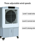 Portable Air Conditioner Evaporative Air Cooler With Oversized Water Tank And Reliable Remote Control Delivers No Sweat Cooling Power For Smooth Rolling Bedroom Garage Vibes with three wind speed settings.