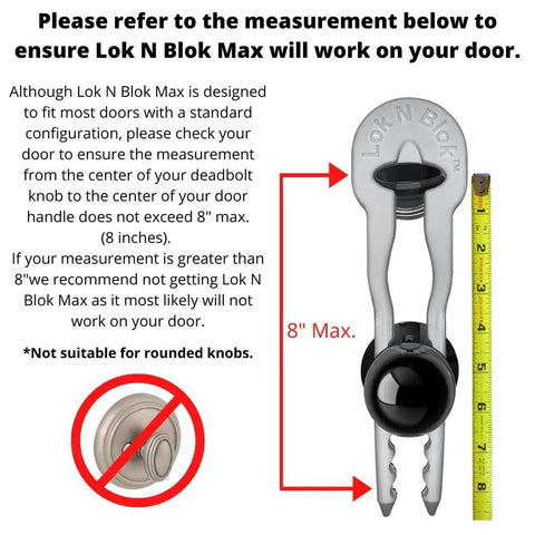 Portable Deadbolt Door Lock Guard No Tools Needed Install In Seconds Key Bump Proof Door Shield with size measurement