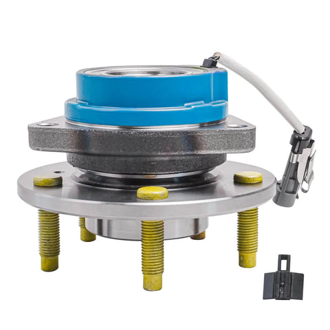 Pair Front Wheel Bearing Hub Assemblies for 2000-2013 Chevrolet Impala, Monte Carlo, Grand Prix, DTS, LaCrosse, front view