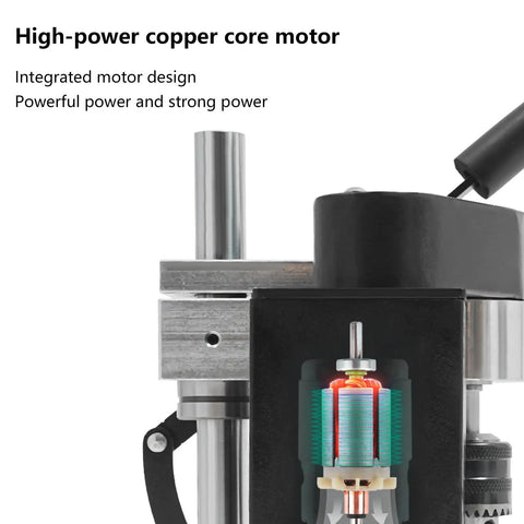 Mini Drill Press For Jewelry Making And PCB Projects Dope Precision Benchtop Drilling Machine 110V copper core motor detail