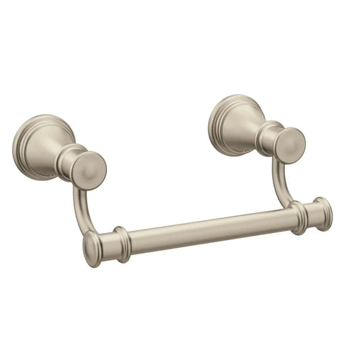 Brushed Nickel Pivoting Toilet Paper Holder With Easy Mount System, Sleek Wall Mount Bathroom Accessory, Model YB6408BN