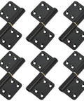 MOZCORN 4-inch lift-off door hinges, black, six-pack, rust-resistant for indoor and outdoor use
