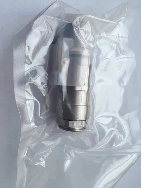Rugged Metal EV Connector Plug With High Voltage Interlock Sheath Heavy Duty PL18X in clear packaging.