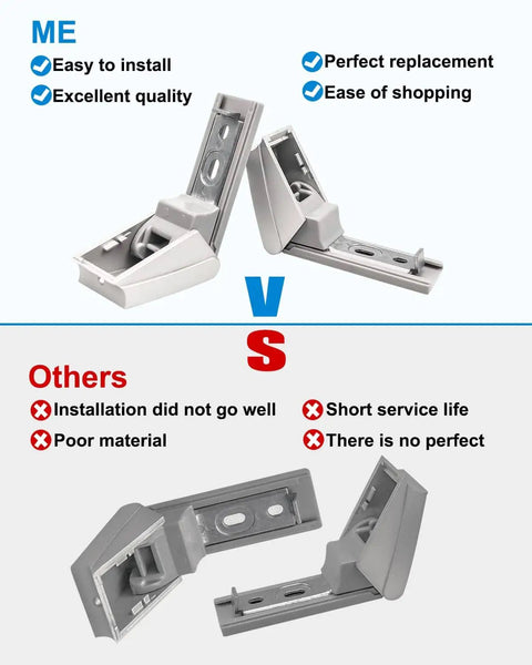 Comparison of Heavy Duty Stainless Steel Refrigerator Door Hinge Replacement Kit 2 Pack Easy Install Durable Fridge Hinge Set For A Wide Range Of Freezers And Refrigerators Replacement For 9590 Series Models with other hinges.