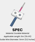 Rugged Drill Powered Wire Puller For Tight Conduits And Smooth Cable Threading With Portable Handheld Setup, 5mm wire, 16.4ft length.