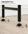 Adjustable feet of Over The Toilet Storage Organizer 3 Tier Freestanding Bathroom Shelf Space Saving Easy Assembly