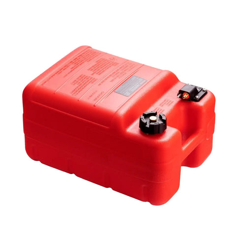Portable 6.34-Gallon Marine Tank With 9.8ft Hose And Gauge For Outboard Engines, Yachts, Fishing Boats And Deck Boats Red