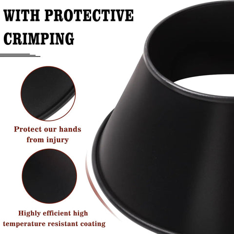 Close-up of Double Rolled Edge One Piece Grill Shield for Weber Smokey Mountain with protective crimping and high temp coating.