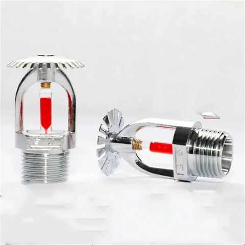 Heavy Duty Brass Pendent Fire Sprinkler Delivering Badass Protection For Your Tight Jobs With One Half Inch Dn15 Bronze Frame with red glass bulb.