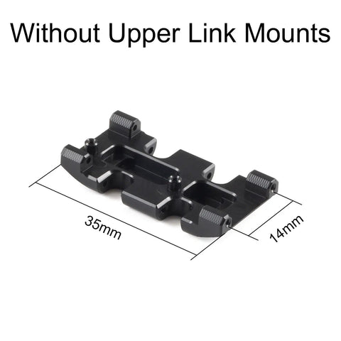 Pro Grade NOD-24 Transmission For SCX24 AX24 Builds, black finish, without upper link mounts, dimensions 35mm x 14mm