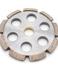V Shaped Diamond Grooving Wheel For Concrete And Stone Saw Blade With Precision Slotting And Floor Grooving Tool For Expansion Joints Cable Routing And Drainage 125X10X22.23MM with visible circular segments.