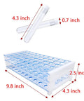 Clear Plastic Test Tubes With Rack 50 Pack, 10ml Capacity, 16 By 100mm Tubes With Caps, 50 Hole Tube Rack measurements