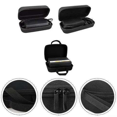 Dope Shockproof EVA Storage Bag For E-Bike Charger, Heavy Duty 800D Polyester Case With Thick Padding, Scratch Proof Drop Resistant Holder Plus Handy Handle For Ultimate Gear Protection And Street Ready Transport, black open case