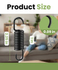 10 Pack 2.25 Inch Recliner Springs With Heavy Duty 12 Turn Coil Design For Zero Sag Sofa And Chair Replacement Parts, showing size details.
