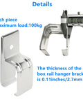 Heavy Duty Box Rail Hanger Bracket For Exterior Barn Doors Rail Mount Hardware With Included Bolts Silver 4 Pack Tough As Nails