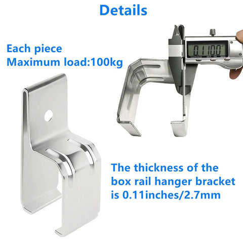 Heavy Duty Box Rail Hanger Bracket For Exterior Barn Doors Rail Mount Hardware With Included Bolts Silver 4 Pack Tough As Nails