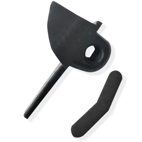 Durable Nylon Tire Changer Insert Kit For Duck Head Mount Demount Tool; black nylon insert part, front and side view.