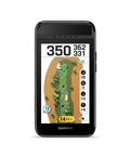 Portable Golf Launch Monitor With 5 Inch Color Touchscreen GPS Handheld, Radar Metrics For Ball Speed, Club Speed, Smash Factor, And Swing Tempo, Track Putting Stroke Length And Tempo, Preloaded With Over 43,000 Courses displaying golf course map on screen.