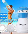 Fast Heat Instant Water Heater For Shower And Faucet 5400W 110V Electric Bath Heater with beach background and controls