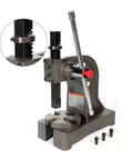 Ironclad Two Ton Arbor Press With Eight Inch Jaw Opening And Smart Magnetic Ram Insert for heavy riveting work, showing details.