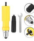 Vicasky Electric Rivet Adapter Tool Kit For Drill Plastic And Alloy Steel Construction Effortless Cordless Rivet Nut Setting Accessory That Makes Quick Work Of Auto Repair Jobs And Heavy Duty DIY Projects With Reliable Performance And Rock Solid Build, drill attachment with wrench